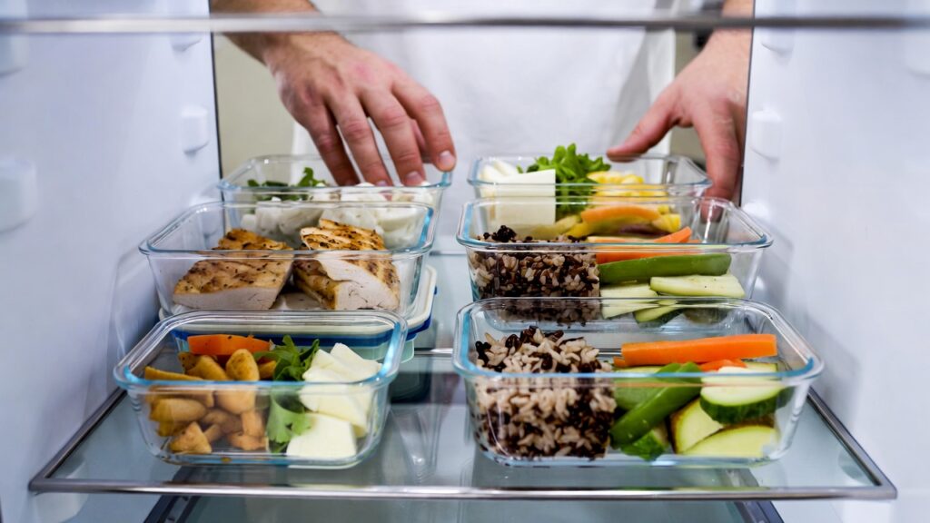 Photo of meal prep containers in fridge - could be stock image